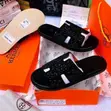 Hermès Oran Black Crystal Studded Slides - 3
