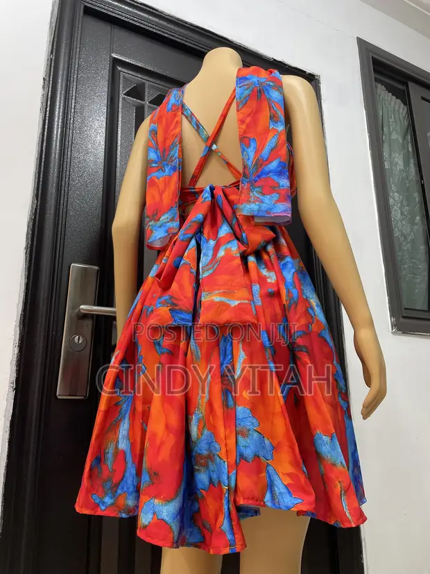 WEARGHANA Vintage Rose Flower Mermaid Dress - Red, Size L - 1