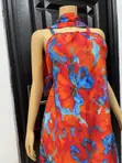 WEARGHANA Vintage Rose Flower Mermaid Dress - Red, Size L - 2