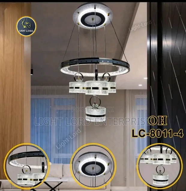 LC-8011 Trapezoid 4-Arm Pendant Light - 1