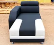 Modern 3-Seater + Chaise Lounge in Black and White - 2