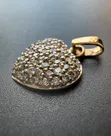 9ct Gold Heart Pave Pendant - 1
