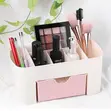 Multifunctional Cosmetic Storage Organizer Box with Drawer - 1