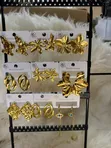 Fashionable Gold-Colored Earrings and Chains - 4
