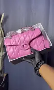 Ladies Coach Shoulder/Crossbody Bag - Pink Faux Leather - 2