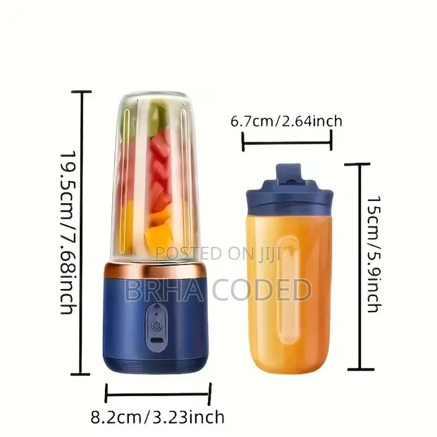 Portable Rechargeable 6-Blade Electric Juicer Blender - 1