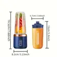 Portable Rechargeable 6-Blade Electric Juicer Blender - 1