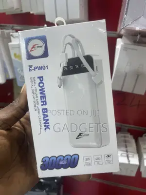 EDGE 30,000mAh Power Bank (E-PW01) with Built-in Cables