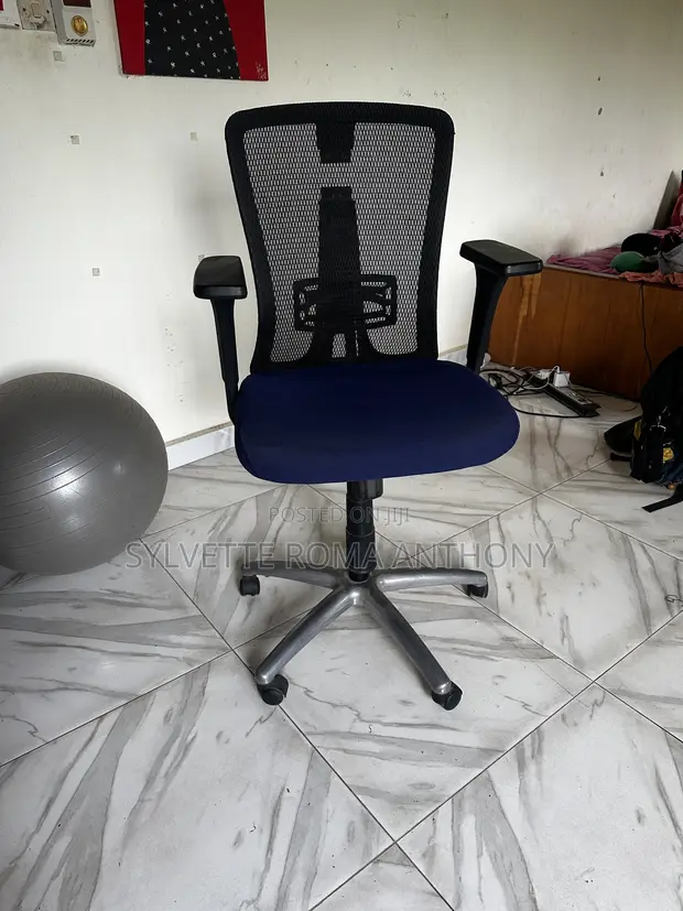 Height Adjustable Office Chair with Wheels - 1