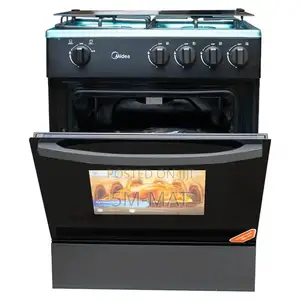 Midea 4 Burner 60x60cm Gas Cooker with Grill - Black