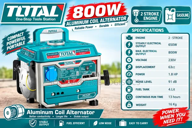 Total 800W Gasoline Generator - 1