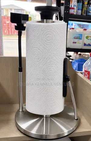 Durable Kitchen Towel Holder - Black and Silver