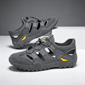 Men's Breathable Hollow Sandals Loafers - Gray