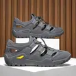 Men's Breathable Hollow Sandals Loafers - Gray - 2