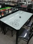 Brand New Glass Dining Table with 4 Chairs - 2