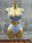 Stylish Baby Blue Body Suit - 2