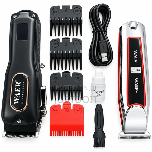 2-in-1 Rechargeable Hair Clipper & Trimmer Bundle - 1