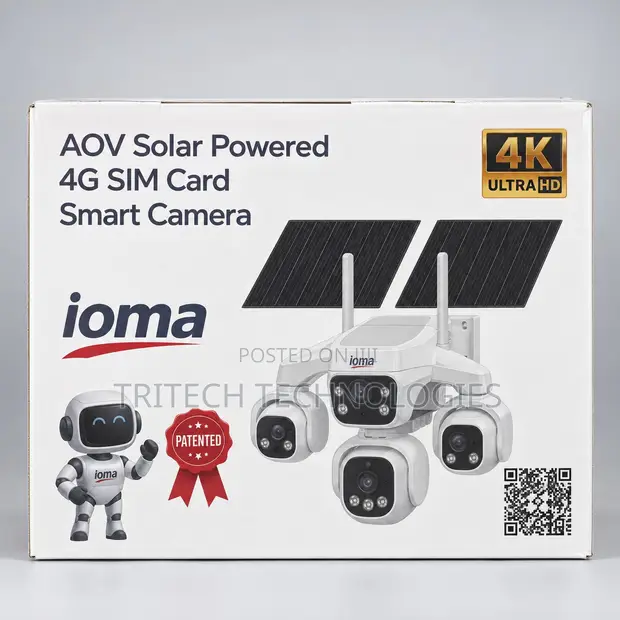 IOMA IO-S34 AOV Solar Powered 4G Smart Camera (4MP x 2, 4mm) - 1