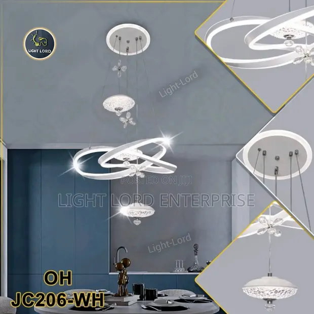 JC206-3WH Modern LED Chandelier - 1