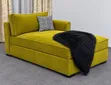 Luxurious L-Shaped Sofa in Gold Faux Leather - 2