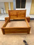 Brand New 6x6 Teak Bed with 2 Side Drawers - Bibiani - 1