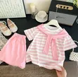 Kids Pink and White Top and Down Set - 3