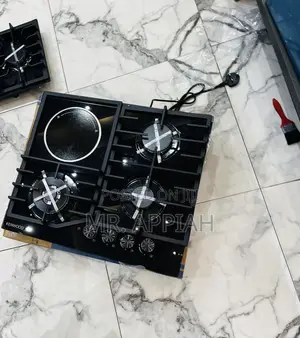 Kenwood 60cm Black Gas on Glass Hob (1 Electric + 3 Gas)