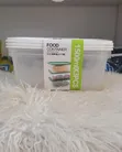 3-Piece Set 1500ml Microwave-Safe Food Storage Containers - 1