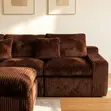 Compressed L-Shape Sofa - Corduroy Velvet - 2
