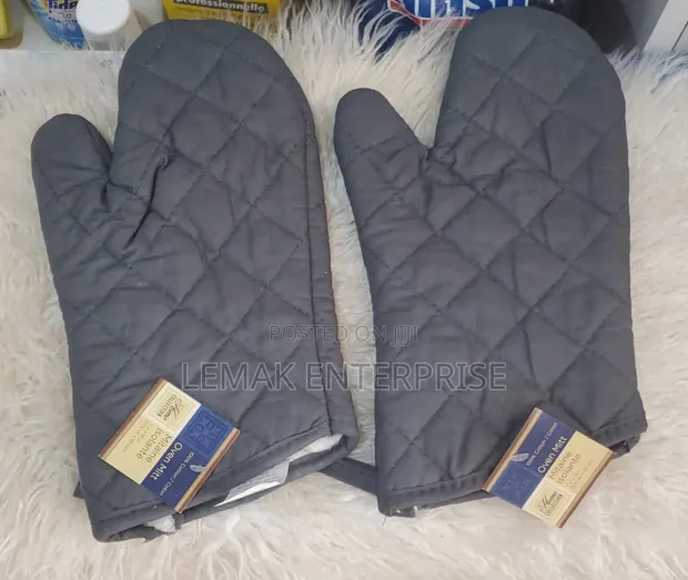 Home Collection Oven Mitts - 100% Cotton - 1