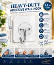 Heavy-Duty Adhesive Wall Hook (2pcs) - 1