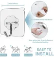 Heavy-Duty Adhesive Wall Hook (2pcs) - 2