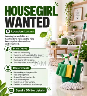 Housekeeper Wanted in Langma