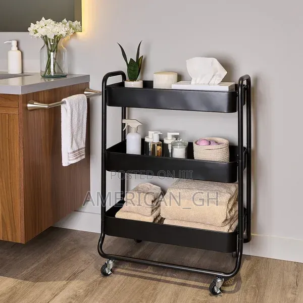 Neatfreak 3-Tier Extra-Wide Rolling Cart - 1