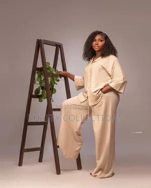 Luxury 2 Piece Linen Set (Beige)