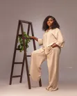 Luxury 2 Piece Linen Set (Beige) - 1