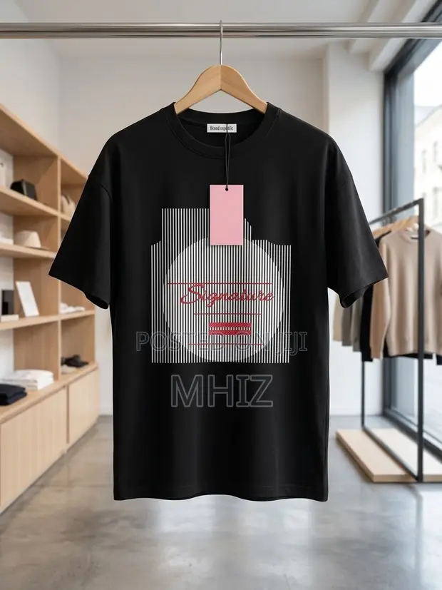 Classic Black Cotton T-Shirt - Unisex - 1