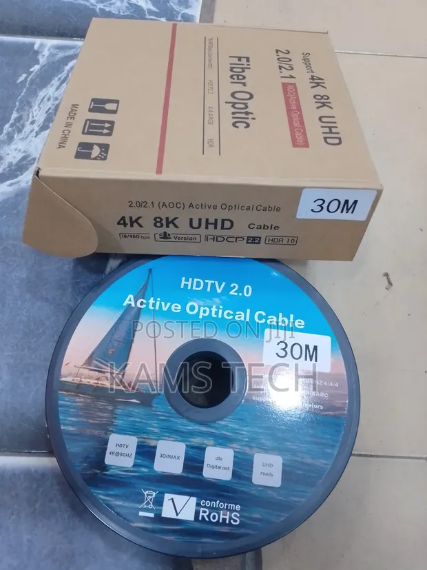 30m Fiber Optic HDMI Cable (4K/8K UHD) - 1