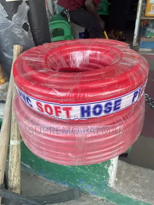 25m Red Flexible PVC Water Hose - Garden Utility