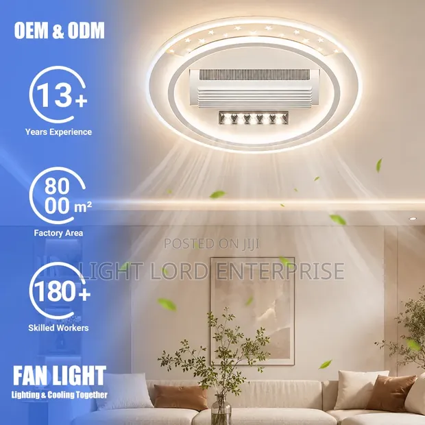 Bladeless Fan Light with Voice Control - 1