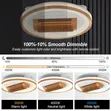 Dimmable Voice Control Ceiling Light with Retractable Blades - 2