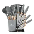 19-Piece Silicone Utensil Set with Acrylic Stand - 1