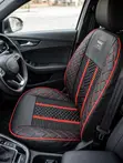 Luxury Car Seat Support - Black/Red - 2