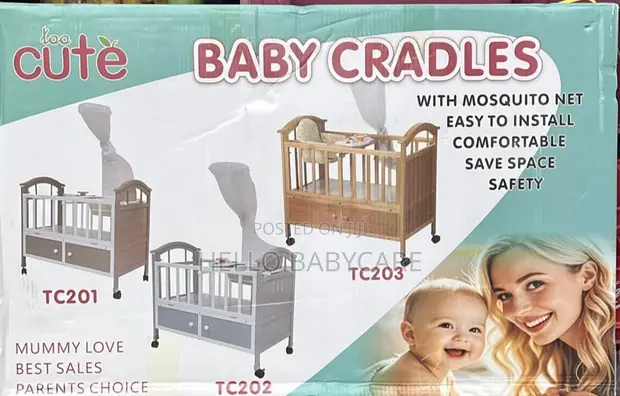 Brand New Wooden Baby Cot/Crib - 1