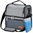 Double Deck Cooler Bag with Ice Pack - 2