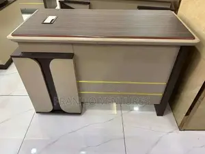 Modern Desk with Attached Drawers - Zuo Modern