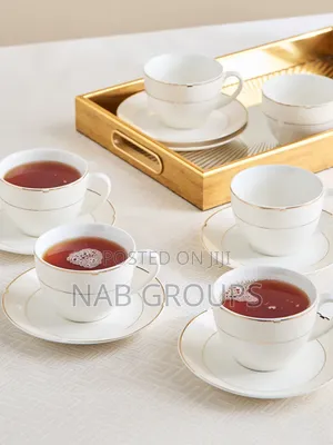 Ceramic Cup & Saucer Set (8 Pairs)
