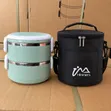 2 Tier Stainless Steel Lunch Box with Insulated Bag - 2
