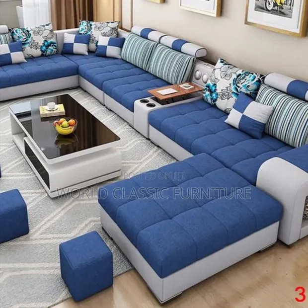 U-Shaped Convertible Sectional Sofa Set - 1