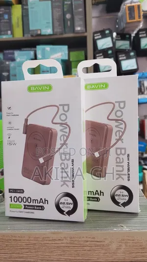 Bavin 10000mAh Power Bank - 15W Wireless & 22.5W Wired Charging